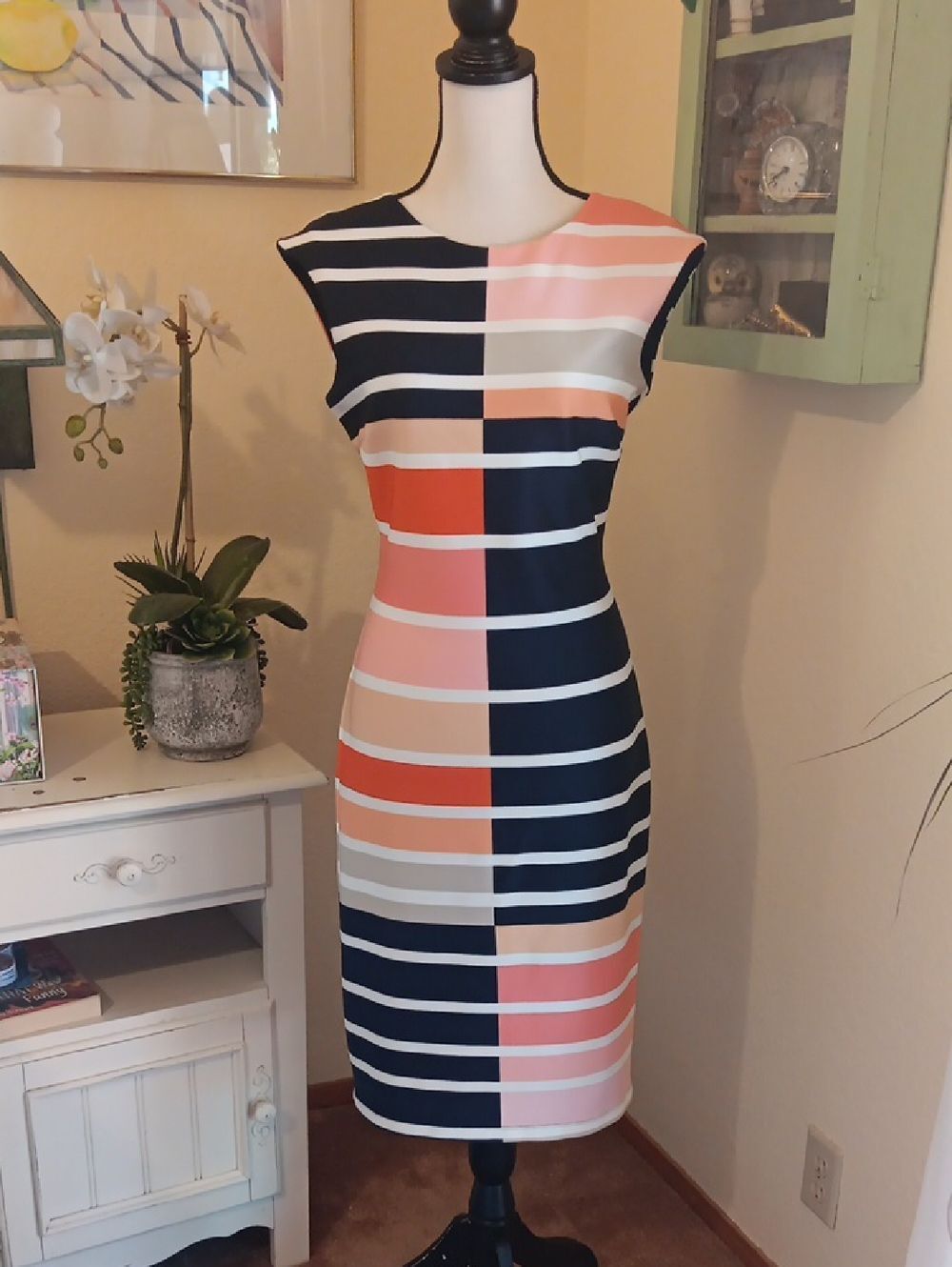 Enfocus Studio Striped Bodycon Dress